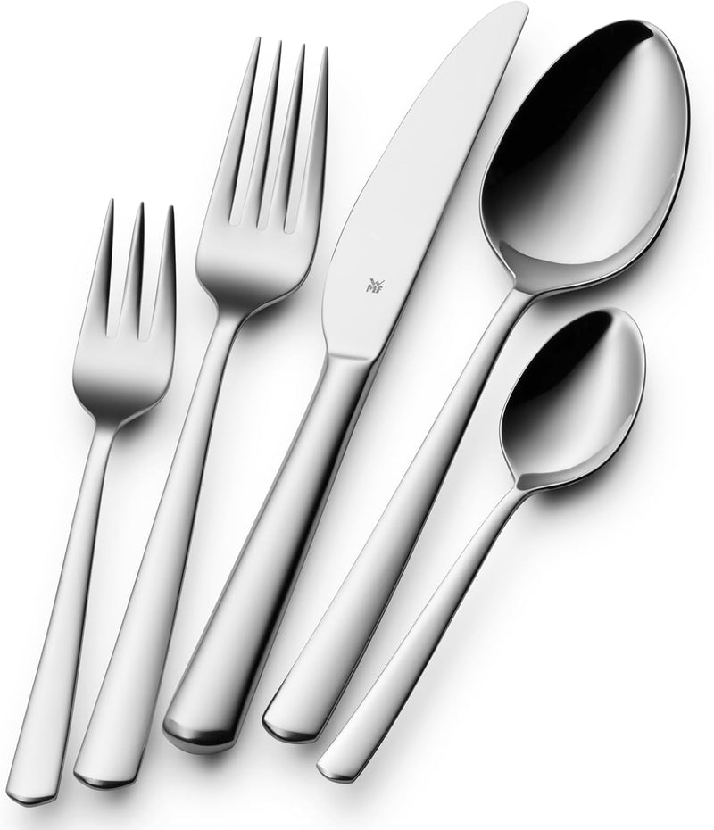 WMF Boston Besteck Set 12 Personen, Essbesteck 60 teilig, Monobloc-Messer, Cromargan Edelstahl polie