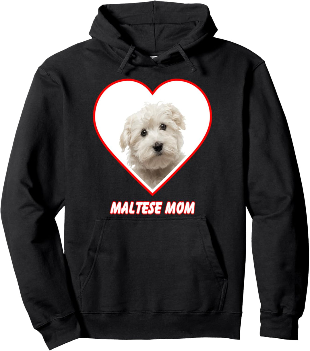 Maltese Dog Mom Pullover Hoodie