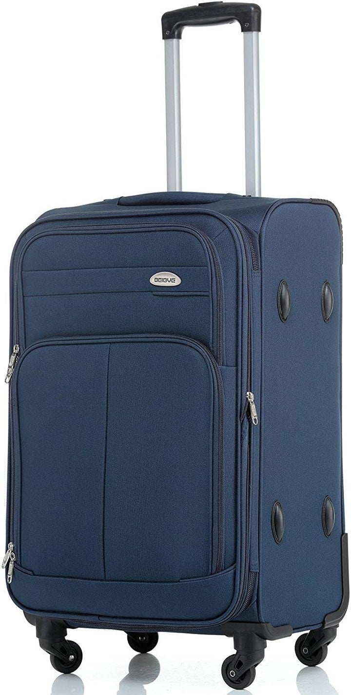 TOP-Trolley-Koffer-Set - 2-teilig - 64+54cm, Dehnfalte, 4 Rollen (Blau)