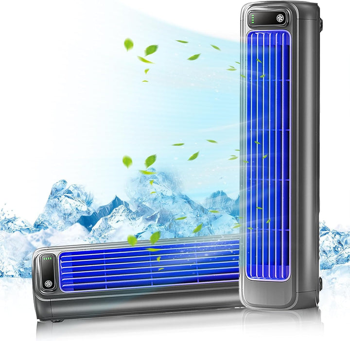 Breezamax Cooling Ace Original – Mobiler Luftkühler Extrem Leise, Bladeless Turmventilator mit 3 Ges