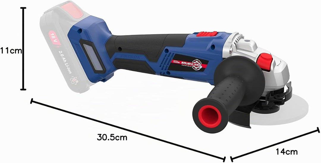 Güde Akku Winkelschleifer WS 18-0 BL (Easy-Energy-Exchange, Brushless Series, Lithium Ionen, 18 V, 1