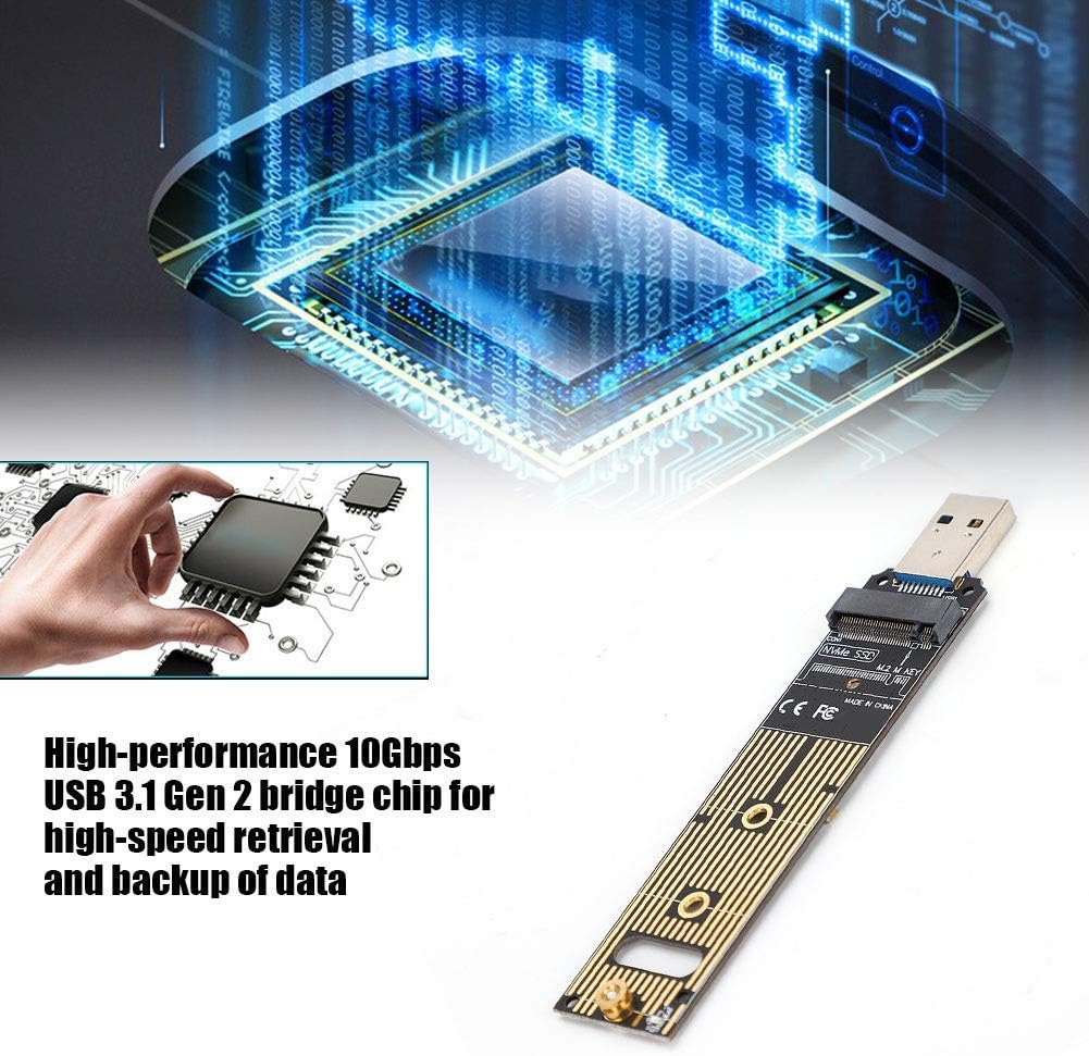 Tangxi M.2 NVMe auf USB Adapter, 10 Gbit/s M.2 SSD auf USB 3.1 M.2 Adapter, M.2 NVME basiert M Key M