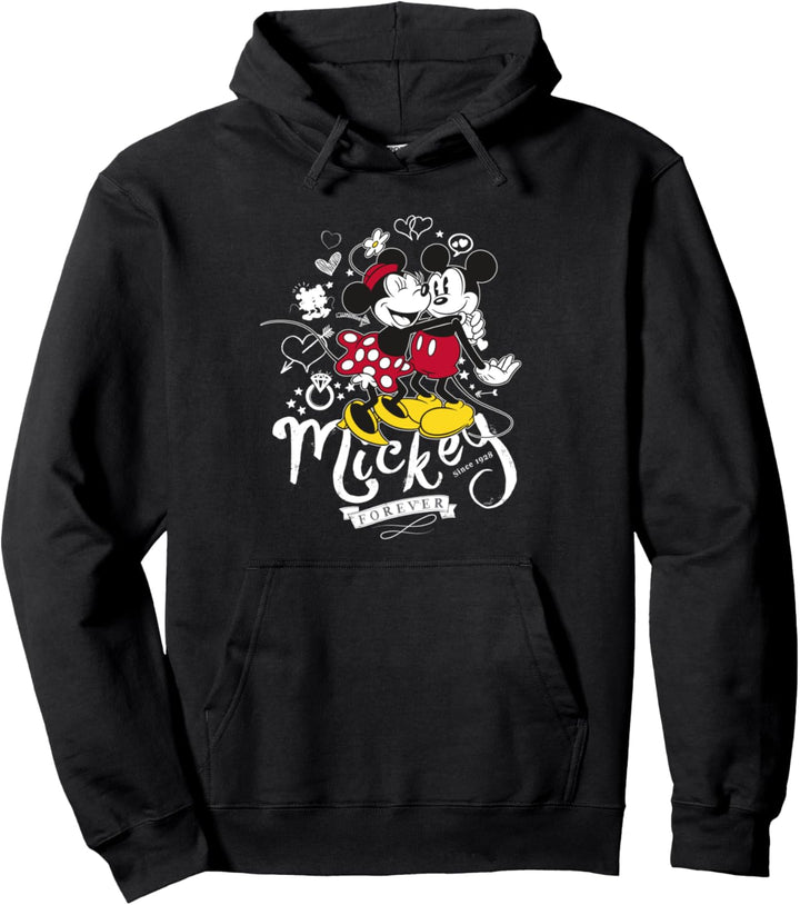Disney Minnie Mouse Mickey Forever Love Hug Valentine’s Day Pullover Hoodie