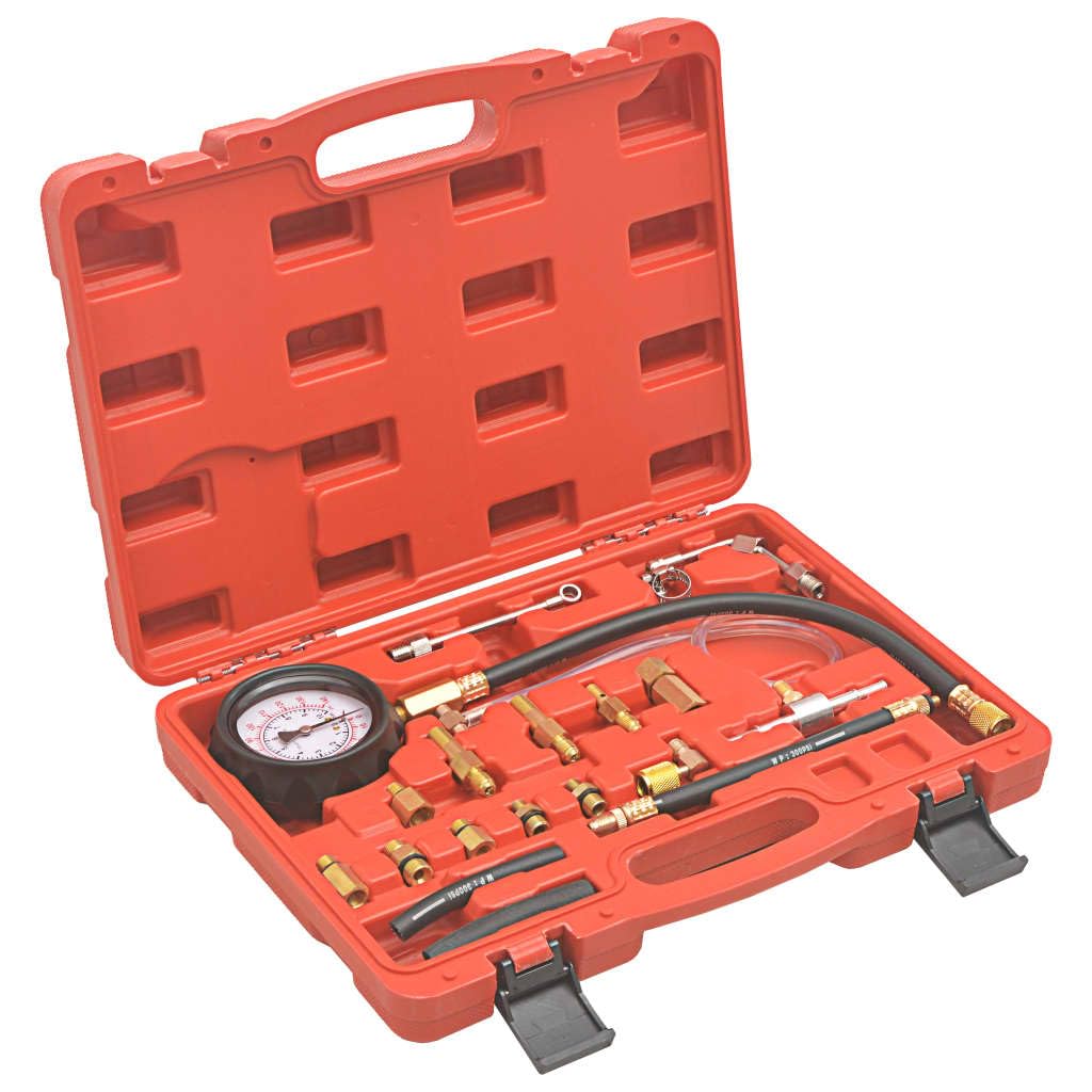 vidaXL Benzin Drucktester Drucktester Druckmesser Einspritzanlage Kraftstoffdruckprüfer Werkzeug Sat