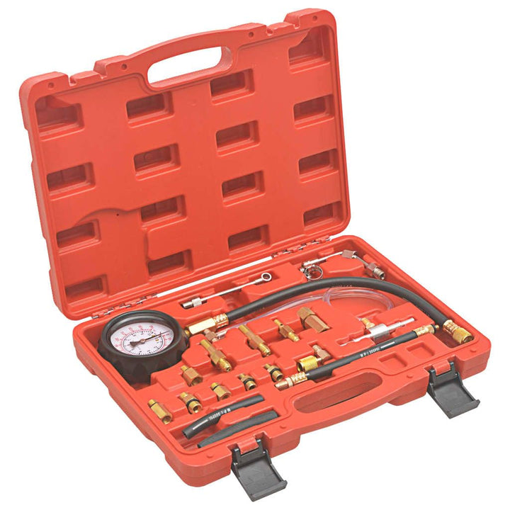 vidaXL Benzin Drucktester Drucktester Druckmesser Einspritzanlage Kraftstoffdruckprüfer Werkzeug Sat