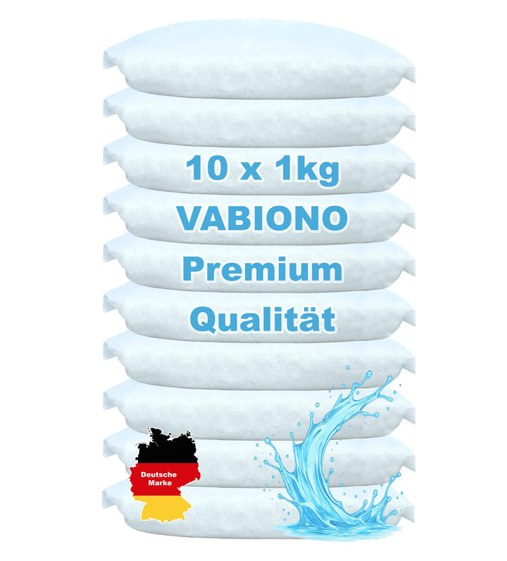 VABIONO 10x Nachüllpackungen à 1 kg für Raumentfeuchter - verhindert Schimmel, Moder, üble Gerüche,