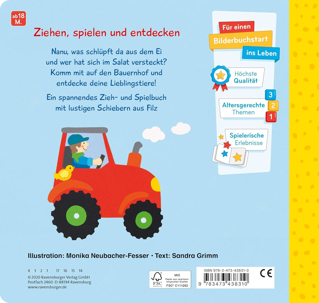 Mein erstes Zieh- und Spielbuch: Auf dem Bauernhof, Spiralbindung