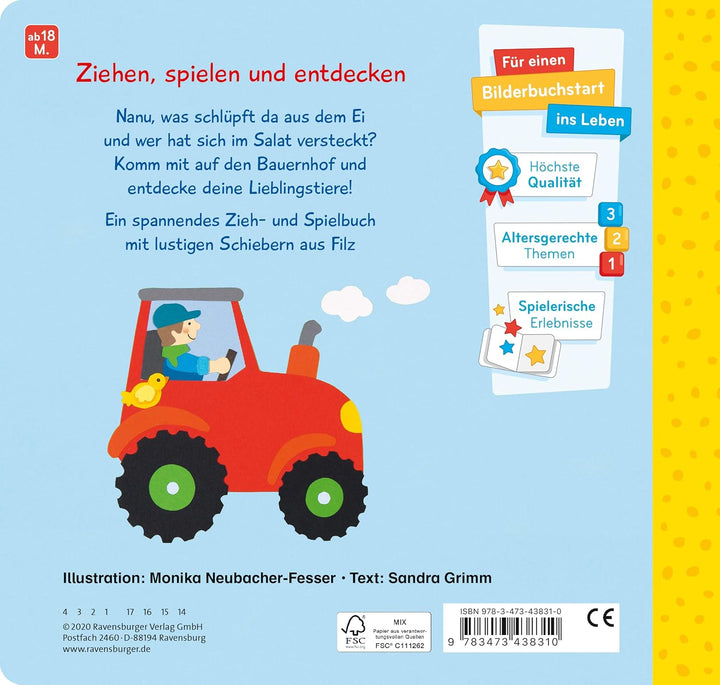 Mein erstes Zieh- und Spielbuch: Auf dem Bauernhof, Spiralbindung