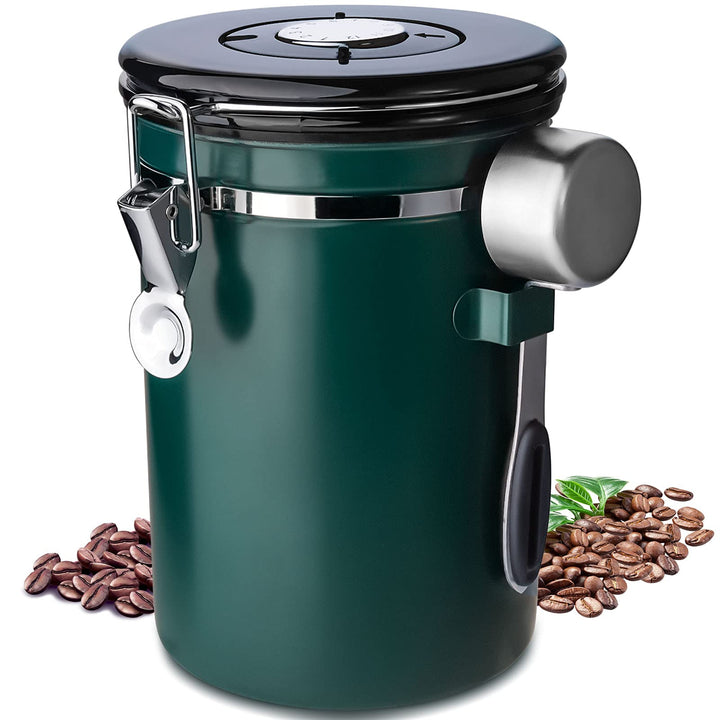 Frasheng Kaffeedose,Kaffeedose Luftdicht,Kaffeebohnen Behälter aus Edelstahl,Vakuum Kaffee Dose,mit