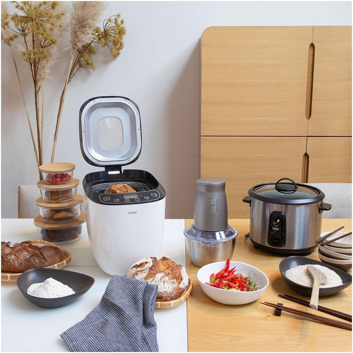 Livoo DOP218 Brotbackautomat | 12 Programme, 3 Grad Kochen der Kruste