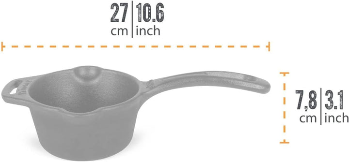 Petromax Gusseisen Saucentopf (0,5L) – Kleiner Topf mit Stiel & Ausgiesshilfe, wärmespeichernd, vore