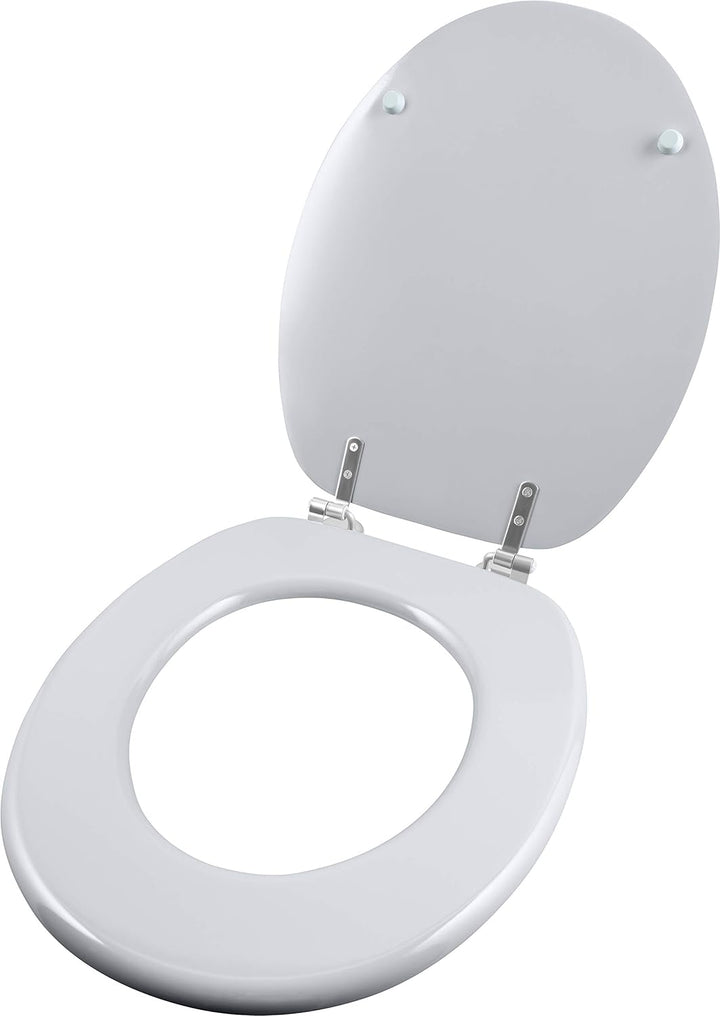 Cornat WC-Sitz "Modena" - Schlichter Look in manhattangrau - Hochwertiger Holzkern - Komfortables Si