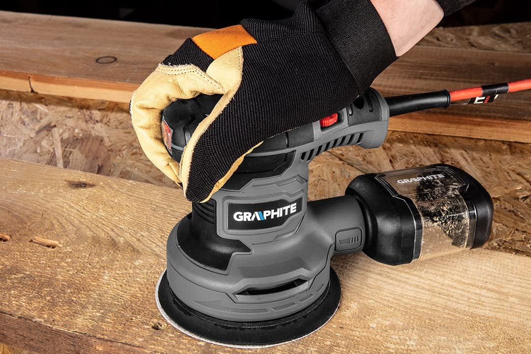 GRAPHITE Exzenterschleifer 300W, Gestell 125 mm, Drehzahl 7000-13000 min⁻¹, Oszillationsamplitude 1