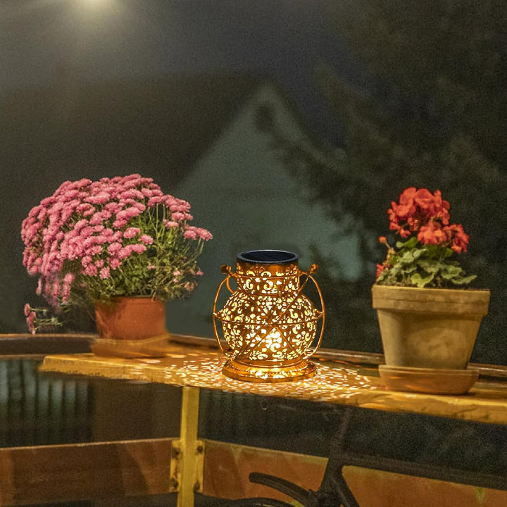 JOYCREATOR Solarlaterne für Aussen 2 Stück, Wetterfest IP65 Solar Laternen Outdoor Hängend mit Haken