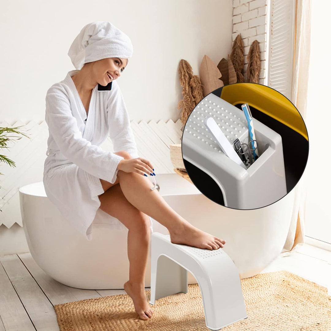 Dusche Pediküre Stuhl,Maniküre Stuhl Fusshocker Duschhocker für Fusspflege Fussstütze mit Lagerung r