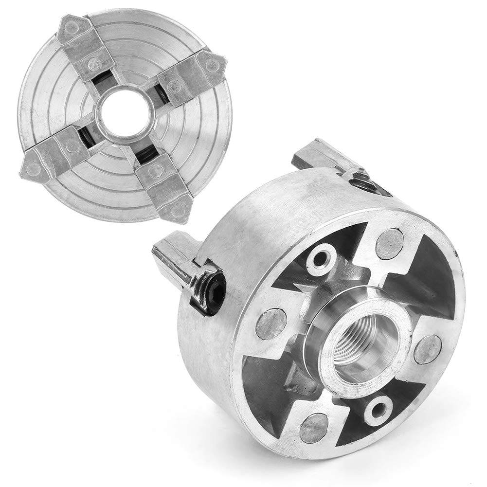 Z011A Vierbackenfutter, Zinklegierungs Drehfutter CNC Fräsbohrwerkzeug für Mini-Metalldrehmaschine