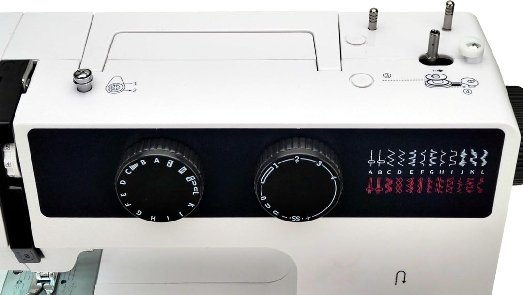 W6 Nähmaschine N 1800 Pro mit 25 Programmen | Freiarm | automatischer Einfädler | CB-Greifer | Knopf