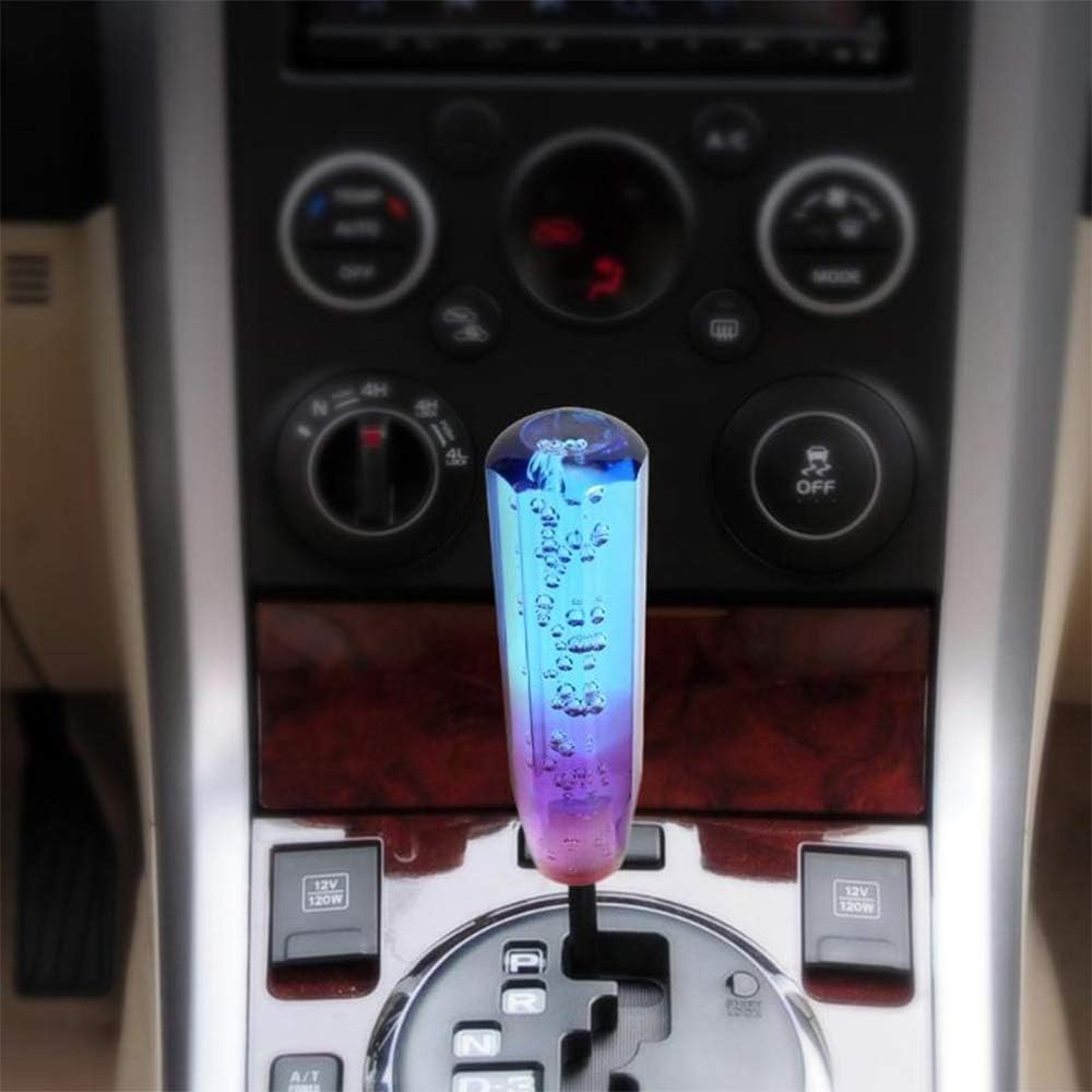 Maso Auto Stick Schaltknauf Universal Speed Gear Shifter Aluminium Kristall Blau + Lila (20 cm) Blau