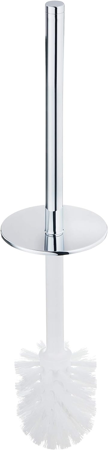 KEUCO Original Ersatz-Toilettenbürste mit Griff, Chrom Stiel, weisser Bürstenkopf, rostfrei, WC-Ersa
