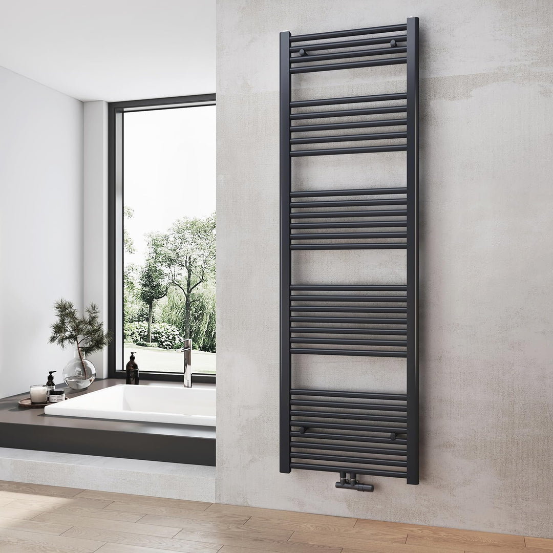 Heilmetz® Badheizkörper Anthrazit Handtuchtrockner Heizung 1600 x 500 mm Bad Heizkörper Handtuchheiz