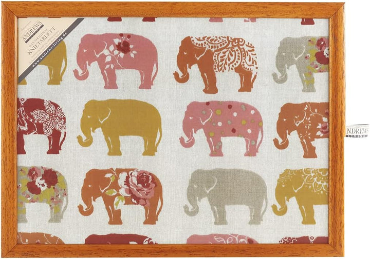 Andrew´s Knietablett Laptray mit Kissen Tablett für Laptop Elephant