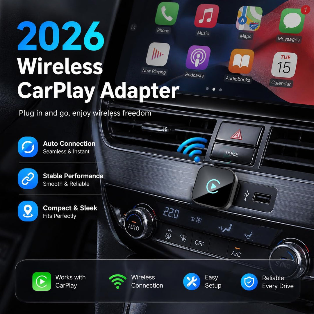 Sunweyer S40 Super Mini CarPlay Adapter Wireless Android Auto Car Kit - für Fahrzeuge mit werksseiti