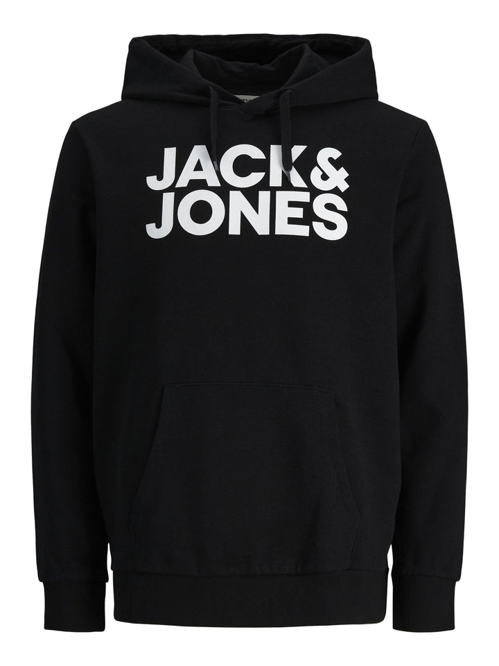 JACK & JONES Male Kapuzenpullover Logo Kapuzenpullover XL Schwarz, XL Schwarz