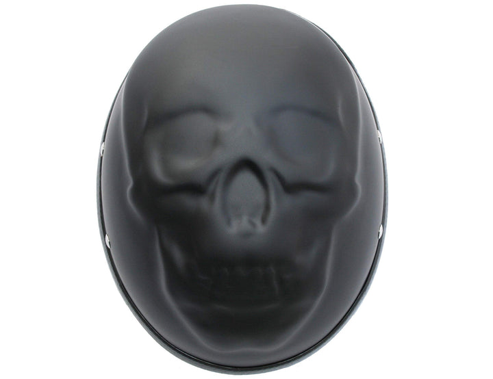 Chopperhelm Skull / Schädel 3D matt Schwarz Grösse: L 59/60cm B-Ware mit Kratzern, L 59/60cm