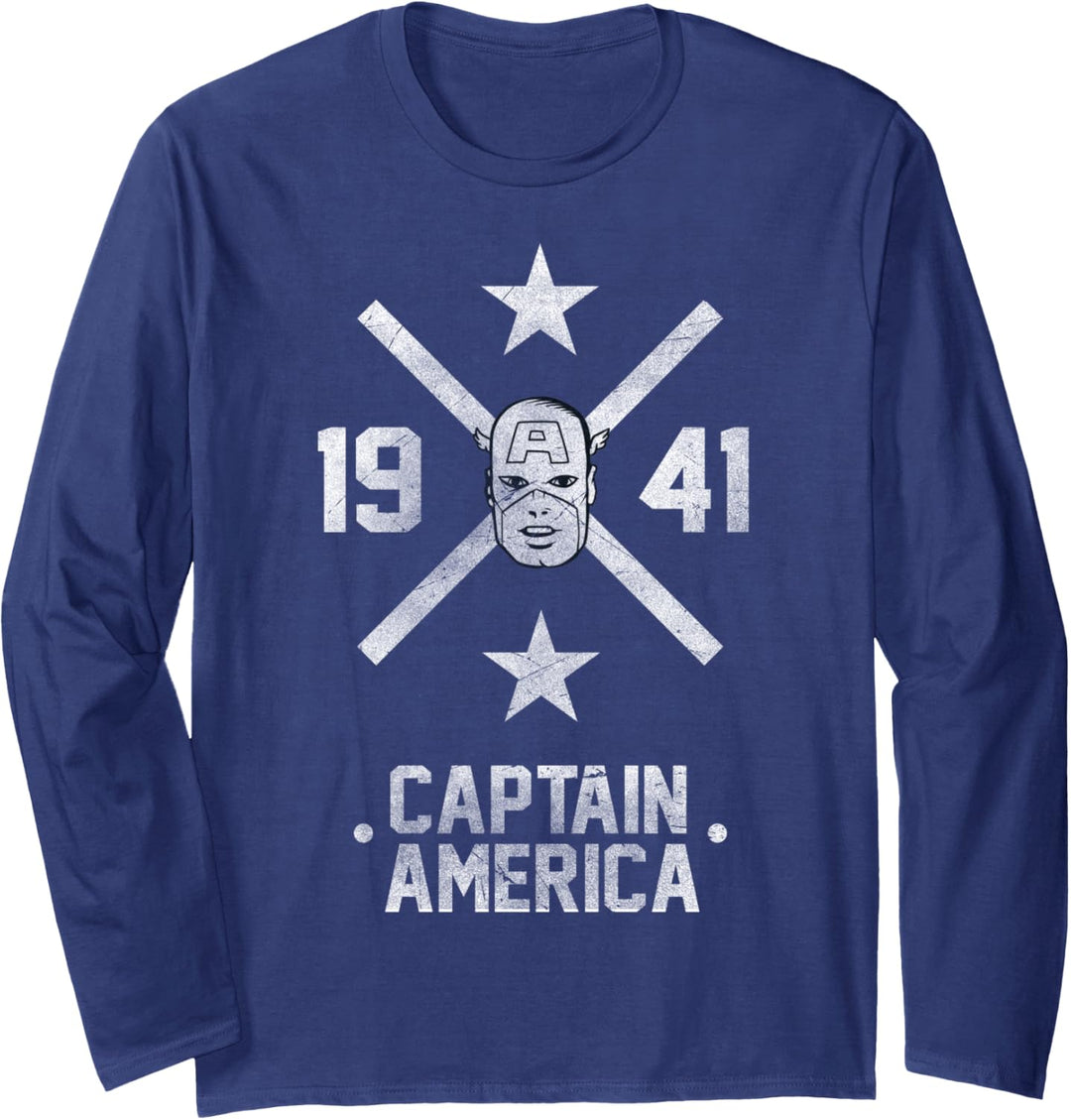 Marvel Captain America Avengers Crossing Langarmshirt