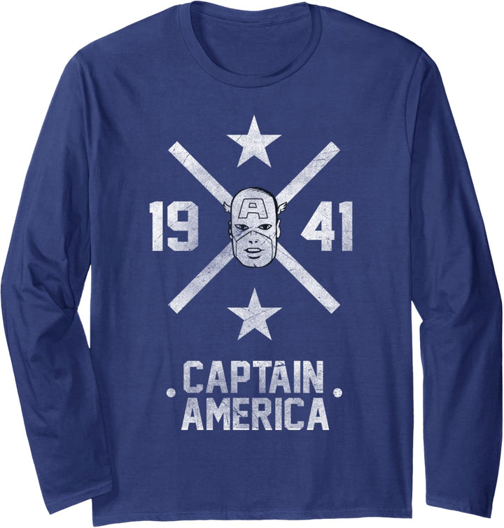 Marvel Captain America Avengers Crossing Langarmshirt