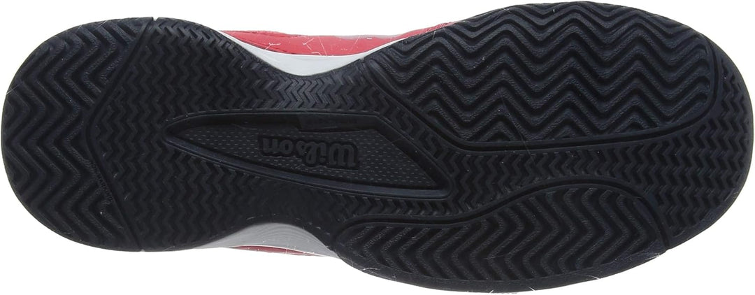 Wilson Unisex-Child Rush Pro Jr Ql Carpet Tennis Shoe 36 EU Pink Weiss Rot, 36 EU Pink Weiß Rot