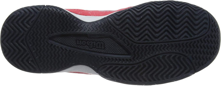 Wilson Unisex-Child Rush Pro Jr Ql Carpet Tennis Shoe 36 EU Pink Weiss Rot, 36 EU Pink Weiß Rot