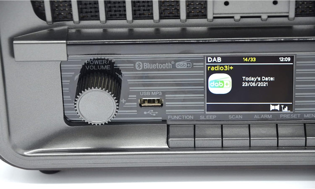 Roadstar HRA-270 D+BT Retro-Radio (Nostalgieradio mit DAB+/FM, Bluetooth, USB/MP3-Player, Aux-In und