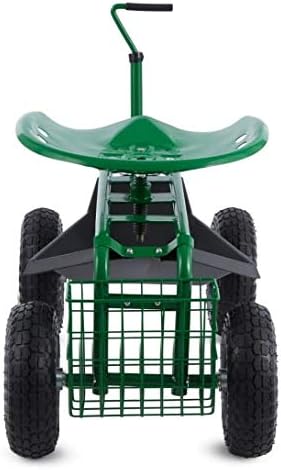 Waldbeck Park Ranger - Gartensitz, fahrbarer Gartenstuhl, Arbeitssitz, rückenschonend, robust, lenkb