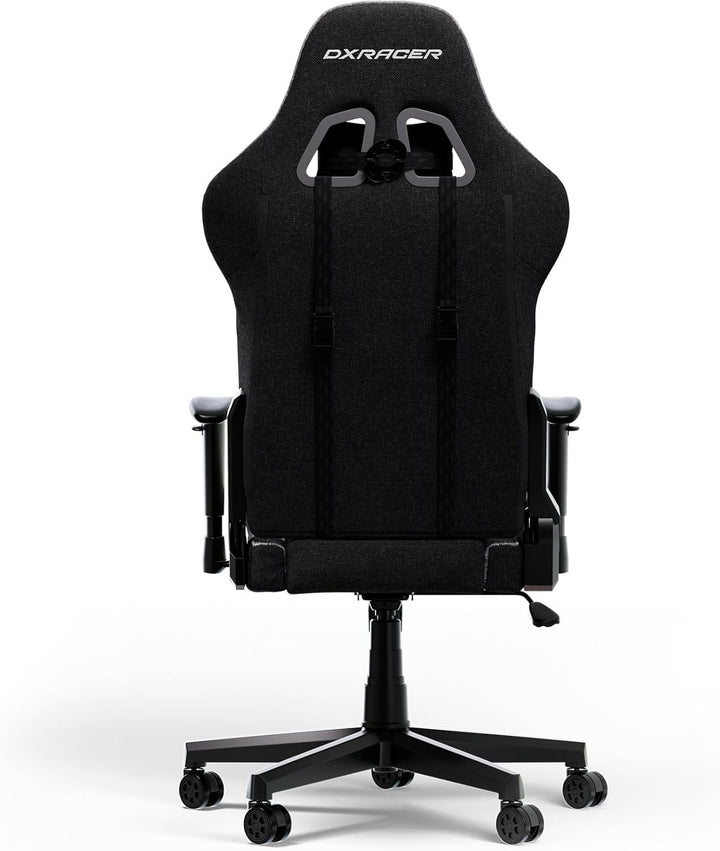 DXRacer Prince L Schwarz & Grau Stoff das Orginal Gaming Stuhl Schwarz & Grau PF24 Stoff, Schwarz &