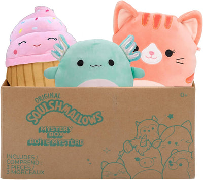 Squishmallows SQCR04665 - Mystery Box, enthält 3x 20cm Überraschungs-Squishmallows, offizielles Jazw
