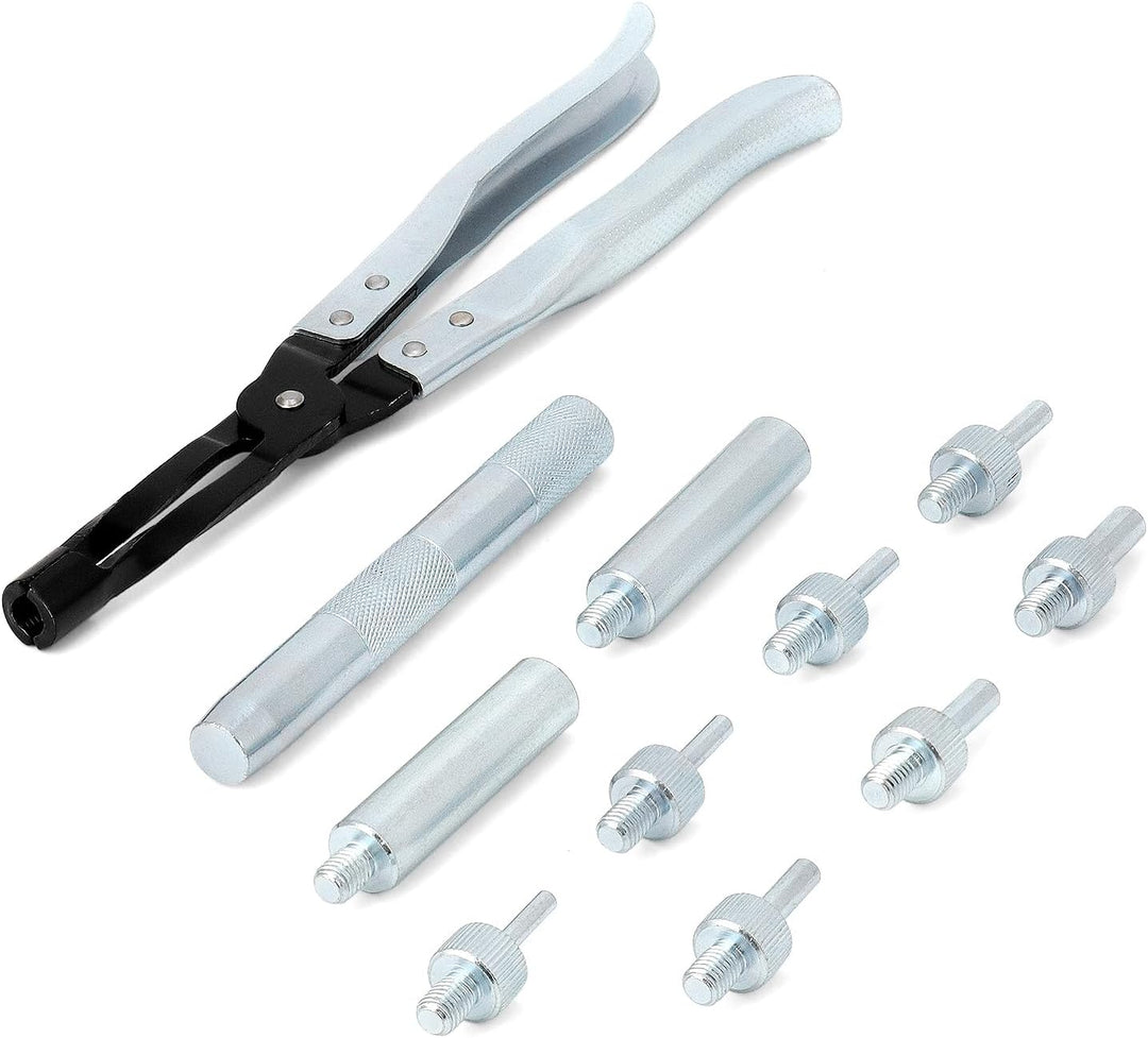 QWORK® 11tlg. Ventilschaftdichtung Demontage Werkzeug Satz, Ventile Zange mit Adaptern und Verlänger