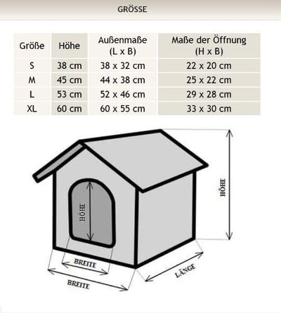 HobbyDog Hundehöhle Wörter Katzenhöhle Hundehütte Hundebett Katzenbett S-XL (L 52x46cm)