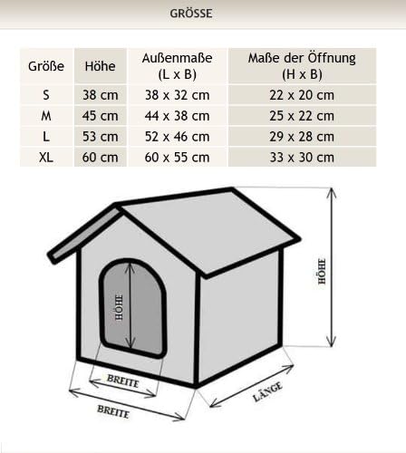 Dog or Cat Kennel/House/Bed S - XL Paw Design