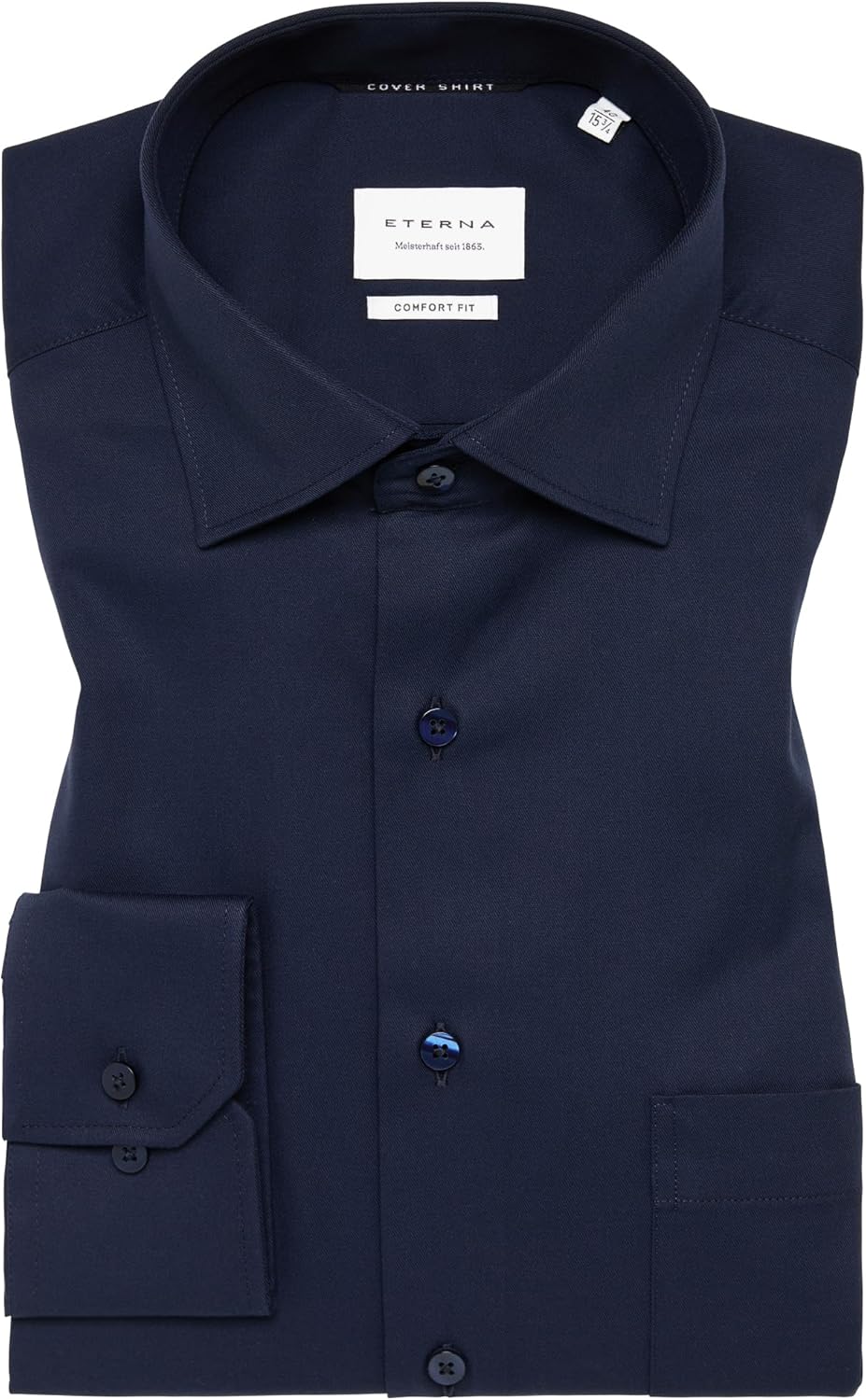 eterna Herren Cover Shirt Comfort FIT 47 Kragen / 67 Ärmel Navy, 47 Kragen / 67 Ärmel Navy