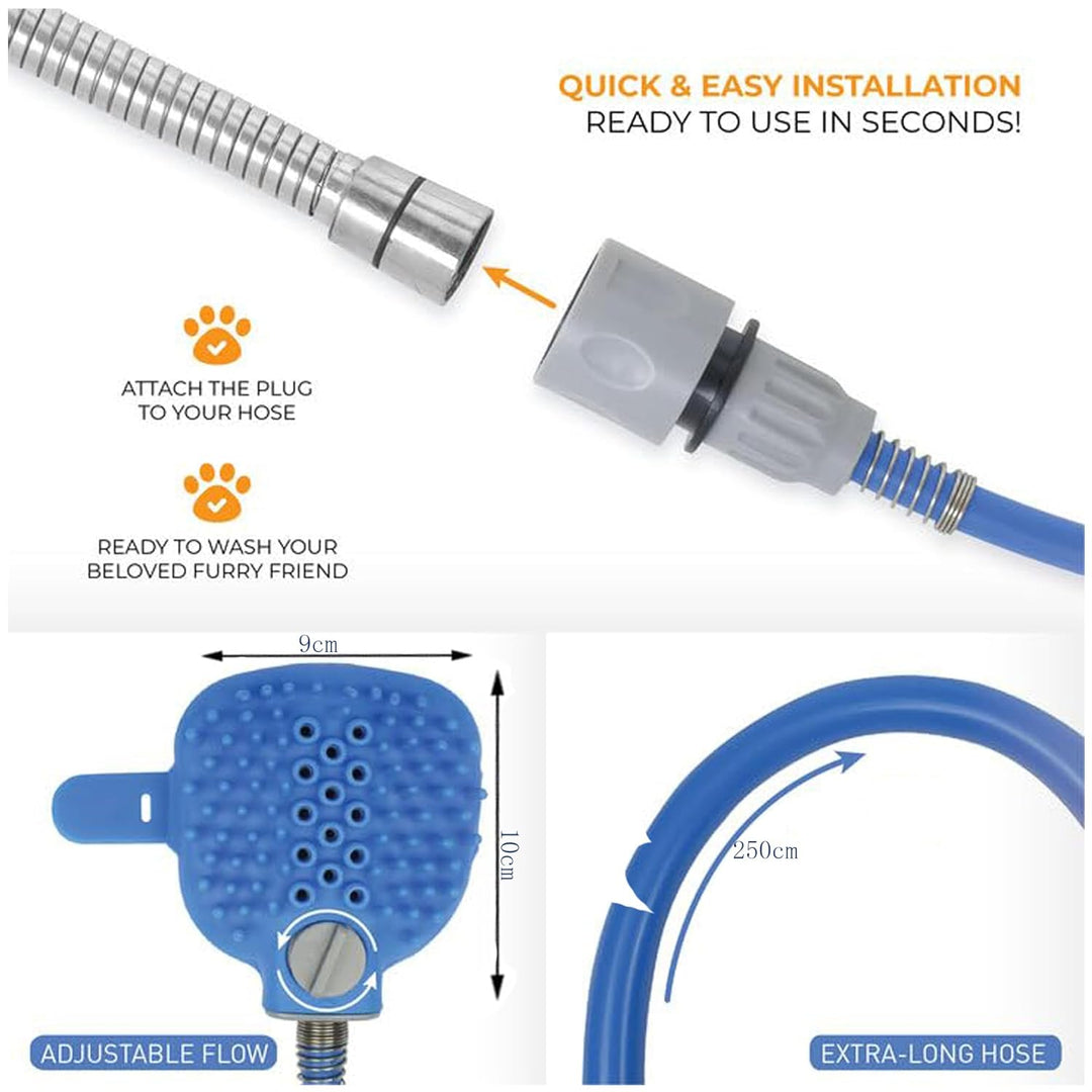 CEASELESLY 4 in 1Badewerkzeug für Hunde,Duschkopf für Hunde,Hundewasch und Duschaufsatz,Massieren un