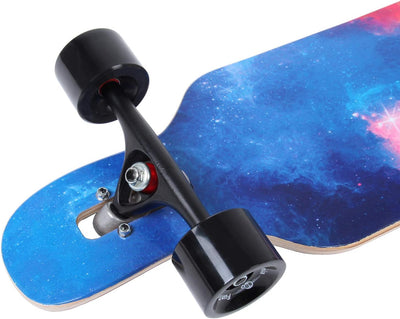 FunTomia Longboard mit 3 Flex Stufen Drop Through Cruiser Komplettboard Mach1 Speed Kugellager T-Too