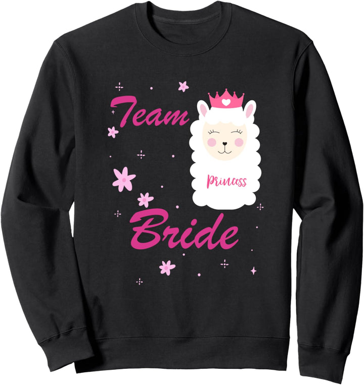 Team Bride Braut Brautjungfern Lama Alpaka Sweatshirt