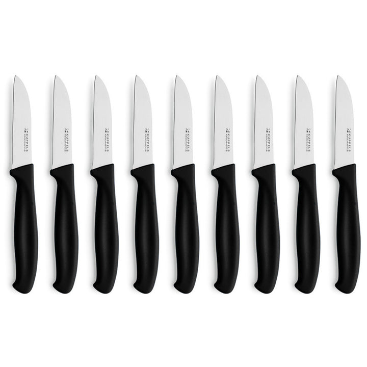 Kuppels KITCHEN LINE Küchenmesser Set 9 teilig schwarz, Scharfe kleine Küchenmesser aus 420HC Stahl,