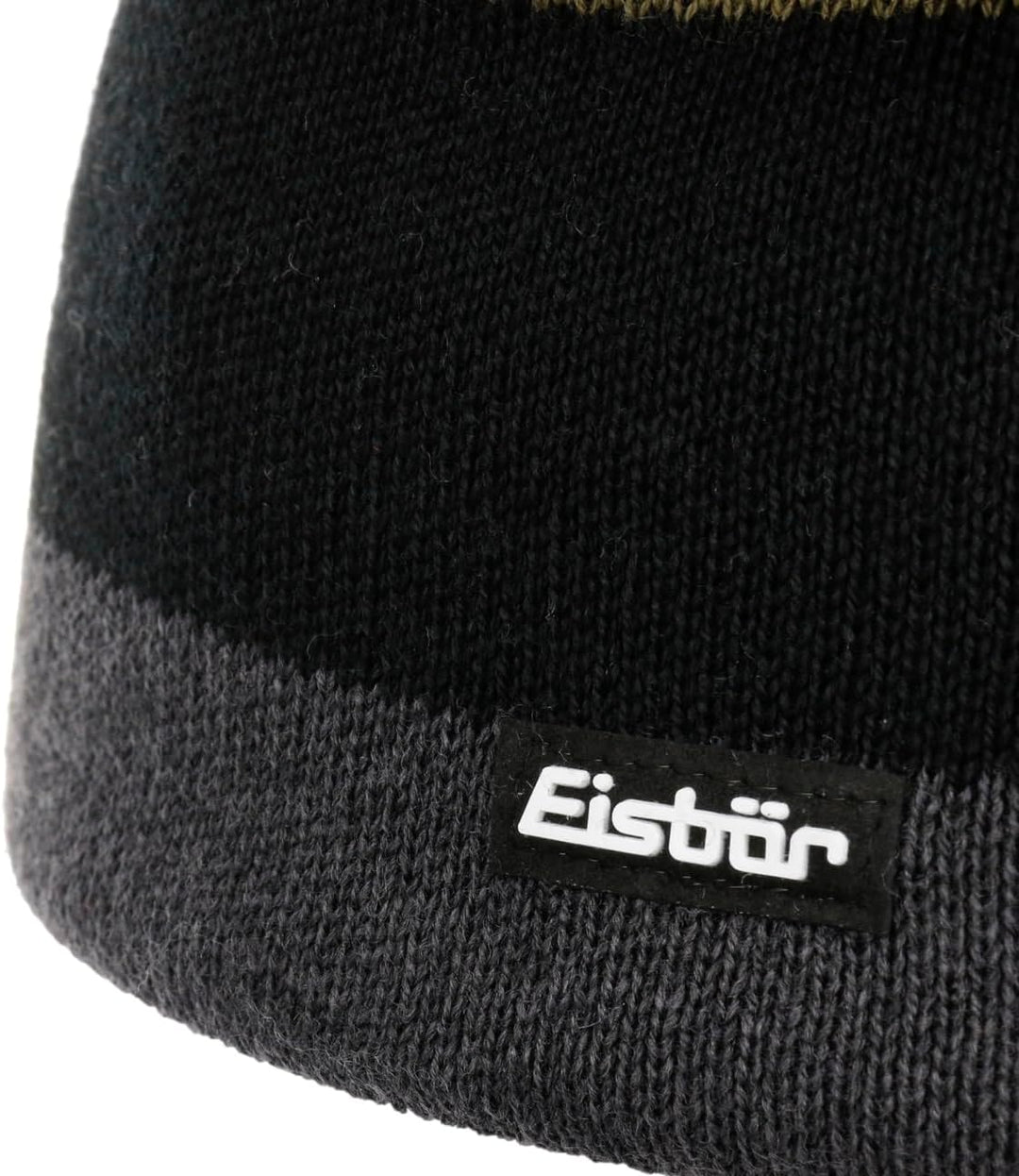 Eisbär Miron 2.0 Beanie Strickmütze Wintermütze Streifenmütze Skimütze Mit Futter, khaki