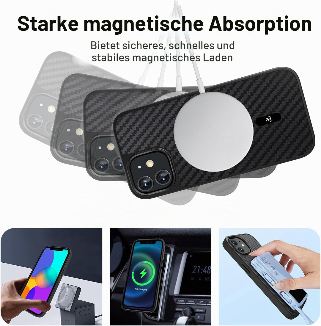 ONES Magnetisch für iPhone 11 Ultradünne Hülle, Kompatibel mit MagSafe, Fallschutz in Militärqualitä