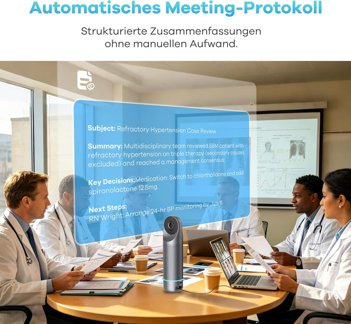 KanDao Meeting Pro 2 4K 360° KI Videokonferenzkamera All-in-One Webcam mit Mikrofon und Lautsprecher