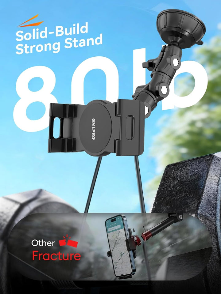 OHLPRO Heavy Duty Tablet Halterung Auto LKW Armaturenbrett Windschutzscheibe, 360° Drehbar iPad Halt