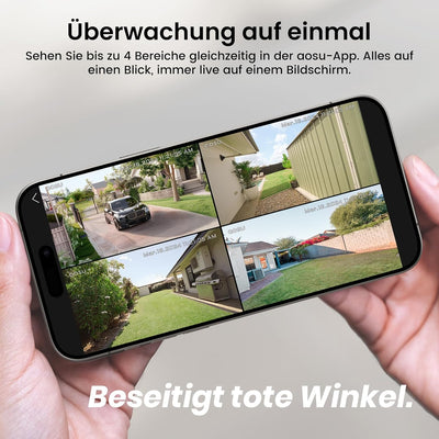 AOSU 7Pro Zusätzliche Überwachungskamera Aussen Solar, Kann Nicht allein verwendet Werden - Erforder