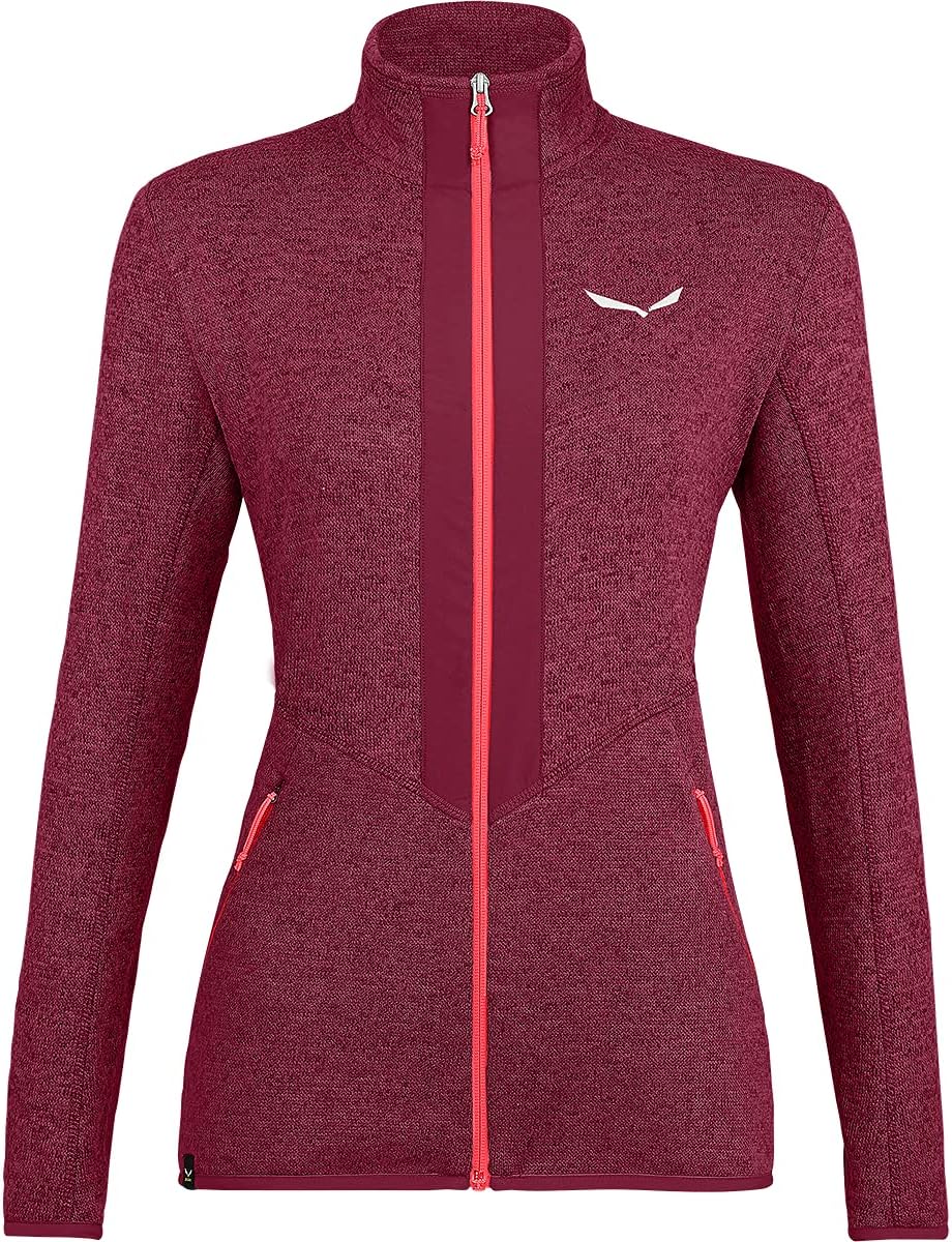 Salewa Damen ROCCA 2 PL W FZ, Fleecejacke Midlayer 40 Rhodo Red Melange/6080, 40 Rhodo Red Melange/6